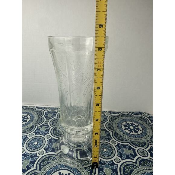 1980s Indiana Recollection Clear Glass Hurricane Vase - Picture 4 of 6